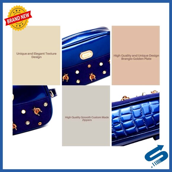 Patent Leather Fanny Pack with Adjustable Strap, Lightweight Belt Bag - Picture 4 of 7